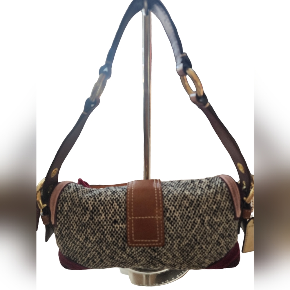 RARE Limited Edition Coach Soho Tweed Ribbon Shoulder Bag - Picture 2 of 7